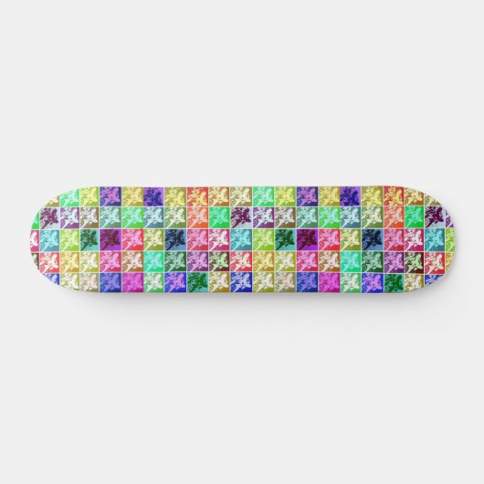 Retro Kleurrijke Duitse Herder Hond Pop Kunst Persoonlijk Skateboard (Horizontaal)