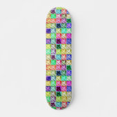 Retro Kleurrijke Duitse Herder Hond Pop Kunst Persoonlijk Skateboard (Voorkant)
