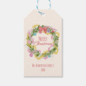 Retro Kleurrijke Eigenzinnige Vrolijke Kerst Bow K Cadeaulabel (Voorkant)