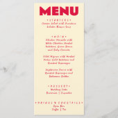 Retro Kleurrijke Fel Funky Moderne Trouwdag  Menu (Voorkant)
