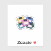Retro Kleurrijke Floppy Disk Stapel Y2K Tech Nosta Sticker (Vel)
