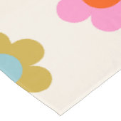 Retro Kleurrijke Floral Preppy Abstract Flowers Tafelkleed (Gekanteld)