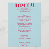 Retro Kleurrijke Funky Bold Moderne Unieke Bruilof Menu (Voorkant)