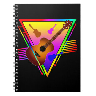 Retro Kleurrijke Gitaar Notitieboek