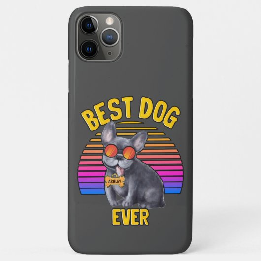 Retro Kleurrijke Grappige Franse Bulldog Beste Hon Case-Mate iPhone Case (Achterkant)