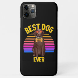 Retro Kleurrijke Grappige Labrador Retriever Beste Case-Mate iPhone Case