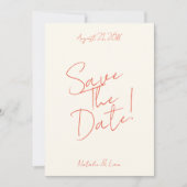 Retro Kleurrijke grillige Funky Fun Unieke bruilof Save The Date (Voorkant)