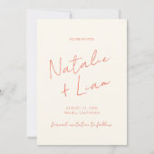 Retro Kleurrijke grillige Funky Fun Unieke bruilof Save The Date (Achterkant)