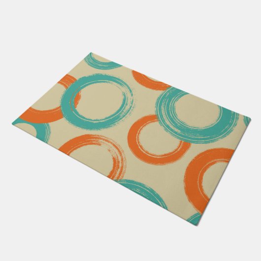 Retro Kleurrijke Grungy Achtergrond Deur Mat (Schuin)