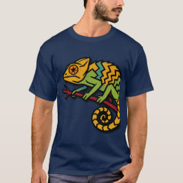 Retro Kleurrijke Hagedis Grafische T-Shirt voor He