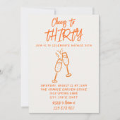 Retro Kleurrijke Hand Getrokken 30e grillige Verja Kaart (Voorkant)