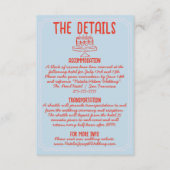 Retro Kleurrijke Hand getrokken eigenzinnige bruil Informatiekaartje (Voorkant)