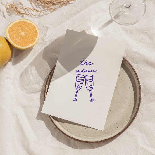 Retro Kleurrijke Hand Getrokken Funky Moderne Brui Menu