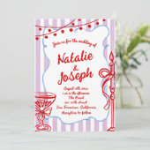 Retro Kleurrijke Hand Getrokken Geschreven QR Code Kaart (Staand voorkant)