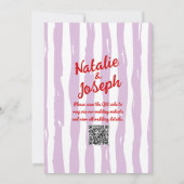 Retro Kleurrijke Hand Getrokken Geschreven QR Code Kaart (Achterkant)