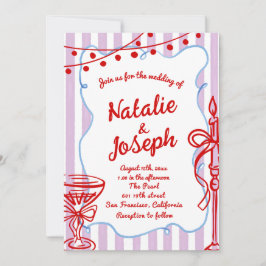 Retro Kleurrijke Hand Getrokken Geschreven QR Code Kaart