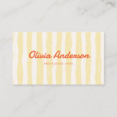 Retro Kleurrijke Hand Getrokken Groovy Schattige Visitekaartje (Voorkant)