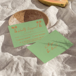 Retro Kleurrijke Hand Getrokken Heldere Kleur Leuk RSVP Kaartje