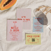 Retro Kleurrijke Hand Getrokken Martini Quirky bru Kaart