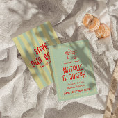 Retro Kleurrijke Hand Getrokken Pastel Funky Fun W Save The Date