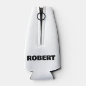 Retro Kleurrijke Hand Getrokken Wereldvrede met Du Flesjeskoeler (Achterkant)