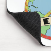 Retro Kleurrijke Hand Getrokken Wereldvrede met Du Muismat (Hoek)