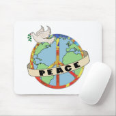 Retro Kleurrijke Hand Getrokken Wereldvrede met Du Muismat (Met muis)