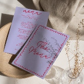 Retro Kleurrijke Handgeschreven Whimsical Bruiloft Menu