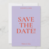 Retro Kleurrijke Heldere Funky Bold Moderne Bruilo Save The Date (Voorkant)