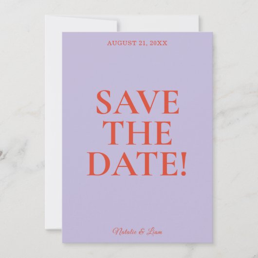 Retro Kleurrijke Heldere Funky Bold Moderne Bruilo Save The Date (Voorkant)