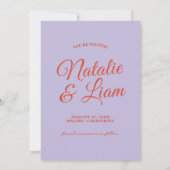 Retro Kleurrijke Heldere Funky Bold Moderne Bruilo Save The Date (Achterkant)