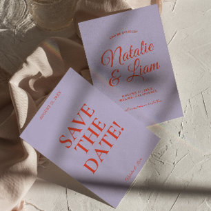 Retro Kleurrijke Heldere Funky Bold Moderne Bruilo Save The Date