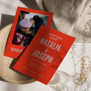 Retro Kleurrijke Heldere Funky Bold Moderne Bruilo Save The Date