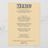 Retro Kleurrijke Heldere Funky Moderne Boho Bruilo Menu (Voorkant)