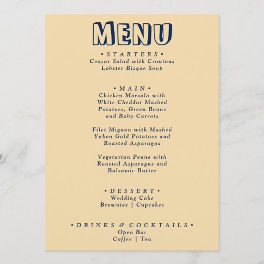 Retro Kleurrijke Heldere Funky Moderne Boho Bruilo Menu (Voorkant)