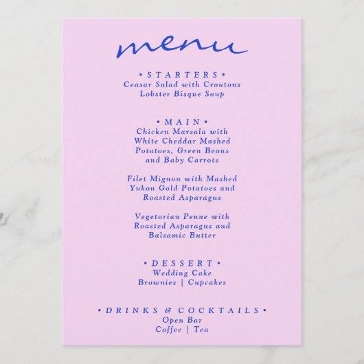 Retro Kleurrijke Heldere Funky Moderne Boho Bruilo Menu (Voorkant)