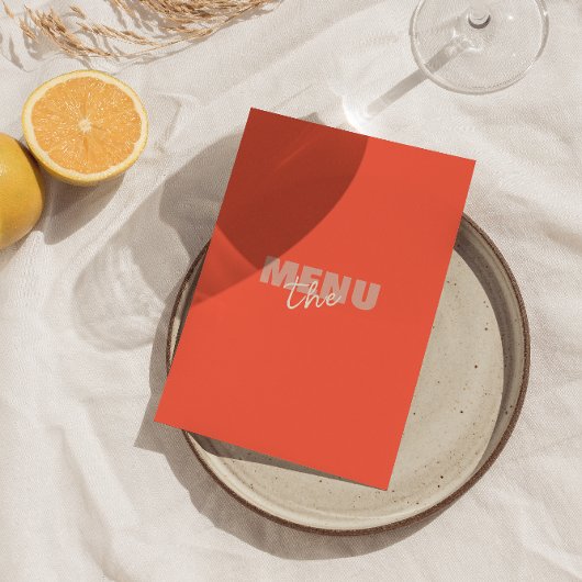 Retro Kleurrijke Heldere Funky Moderne jaren '70 B Menu