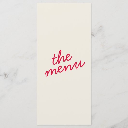 Retro Kleurrijke Heldere Funky Moderne Trendy Brui Menu (Achterkant)