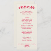 Retro Kleurrijke Heldere Funky Moderne Trendy Brui Menu (Voorkant / Achterkant)