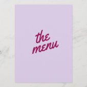 Retro Kleurrijke Heldere Funky Moderne Trendy Brui Menu (Achterkant)