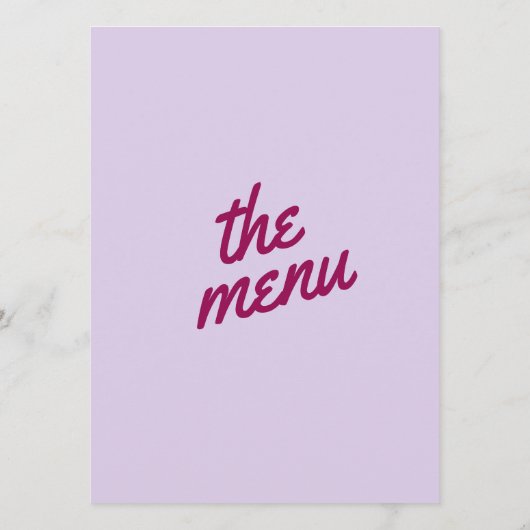 Retro Kleurrijke Heldere Funky Moderne Trendy Brui Menu (Achterkant)