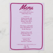 Retro Kleurrijke Heldere Funky Moderne Trendy Brui Menu (Voorkant)