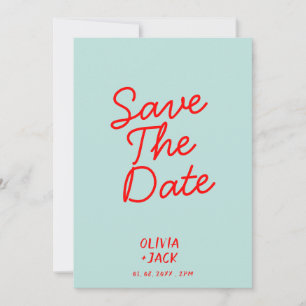 Retro Kleurrijke Heldere Funky Unieke Moderne Brui Save The Date