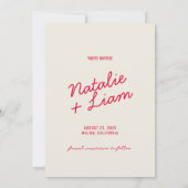 Retro Kleurrijke Heldere Funky Unieke Moderne Brui Save The Date (Achterkant)