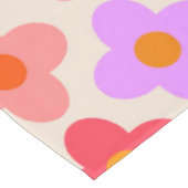 Retro Kleurrijke Hippie Mod Bloemen Patroon Tafelkleed (Gekanteld)