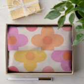 Retro Kleurrijke Hippie Mod Bloemen Patroon Tissuepapier (Geschenk)