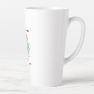 Retro Kleurrijke Kat Aangepaste Naam Lezen Koffie Latte Mok