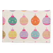 Retro Kleurrijke Kerstballen Kussensloop (Achterkant)