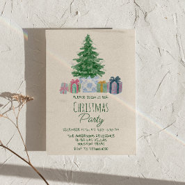 Retro Kleurrijke Kerstcadeaus Boomfeest Kaart