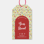 Retro Kleurrijke Kleding Maat Prijs Hang Label Lab Cadeaulabel (Voorkant)